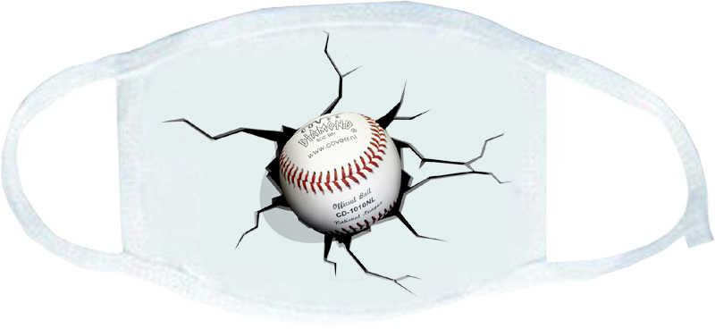 Maschera per la bocca: Baseball incrinato