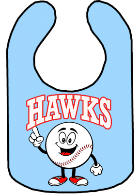 Club Baby Bib: Happy Baseball