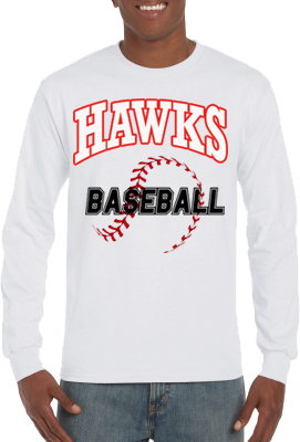 Club T-Shirt, Lange Mouw: Honkbalnaden