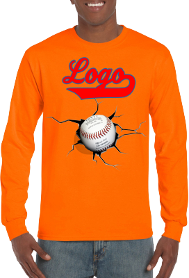 Maglietta Club, manica lunga: Crack Baseball