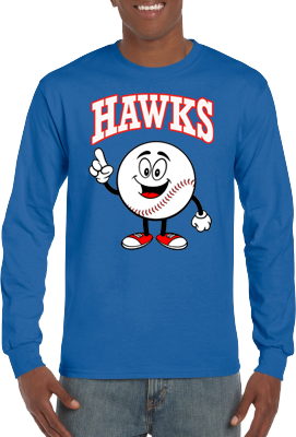 Club T-Shirt, Lange Mouw: Happy Baseball