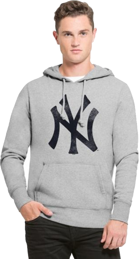 Felpa con cappuccio 47 Brand Yankees Grey Headline