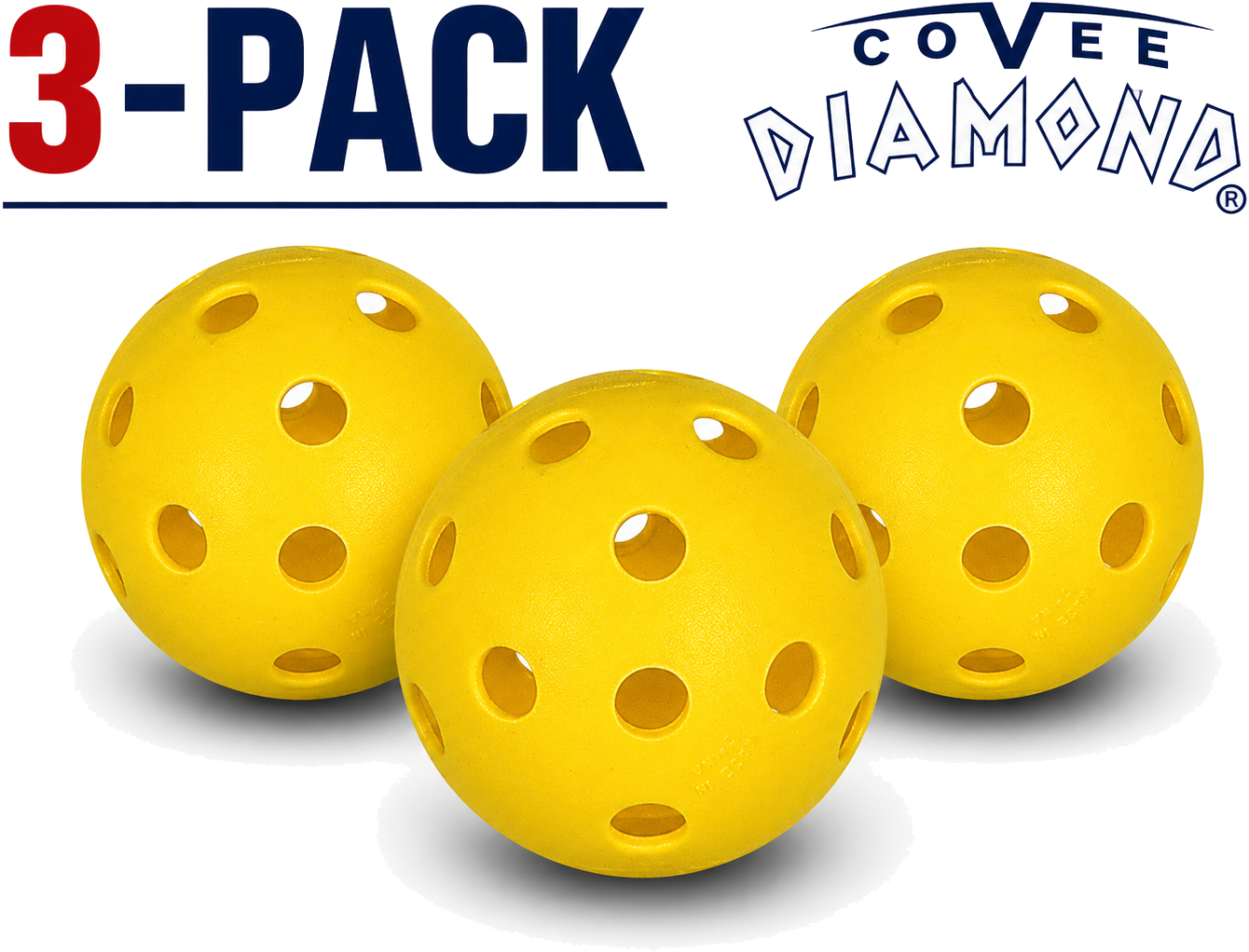 Covee/Diamond CD-PPB-9: Gatenbal Honkbal in plastica (confezione da 3)