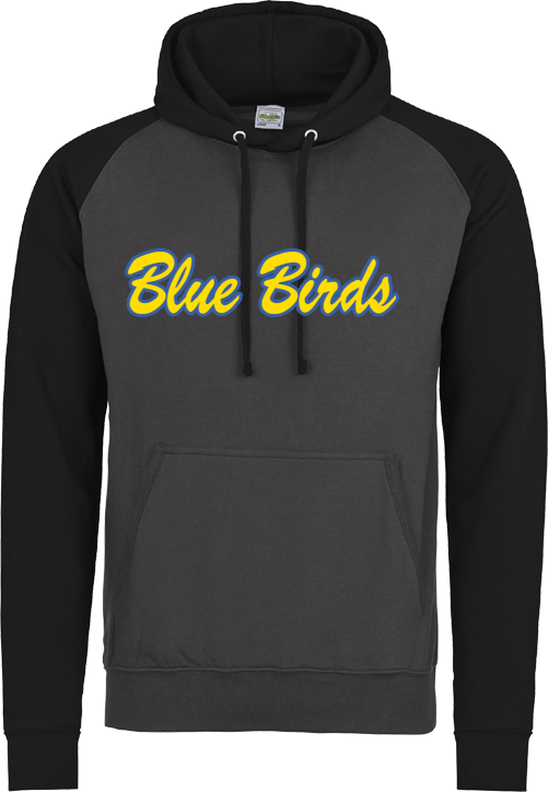 Blue Birds Contrast Hoodie