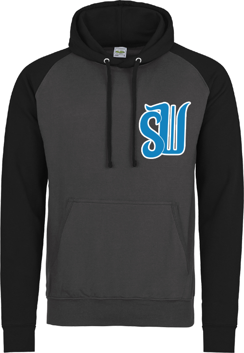 La Louviére snarling wolves Contrast Hoodie