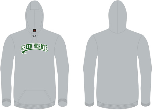 Green Hearts Hoodie: Grijs