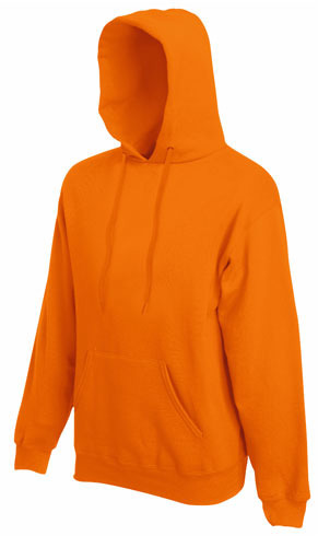 Maglione con cappuccio arancione