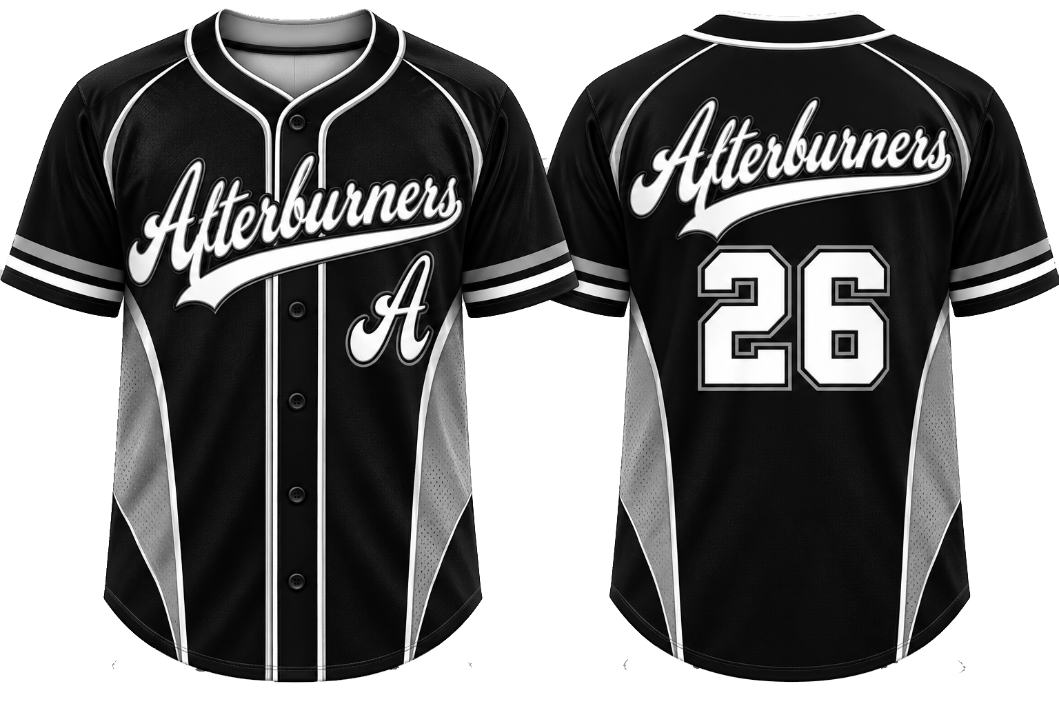 Afterburners Alternate Jersey, Flatback Mesh