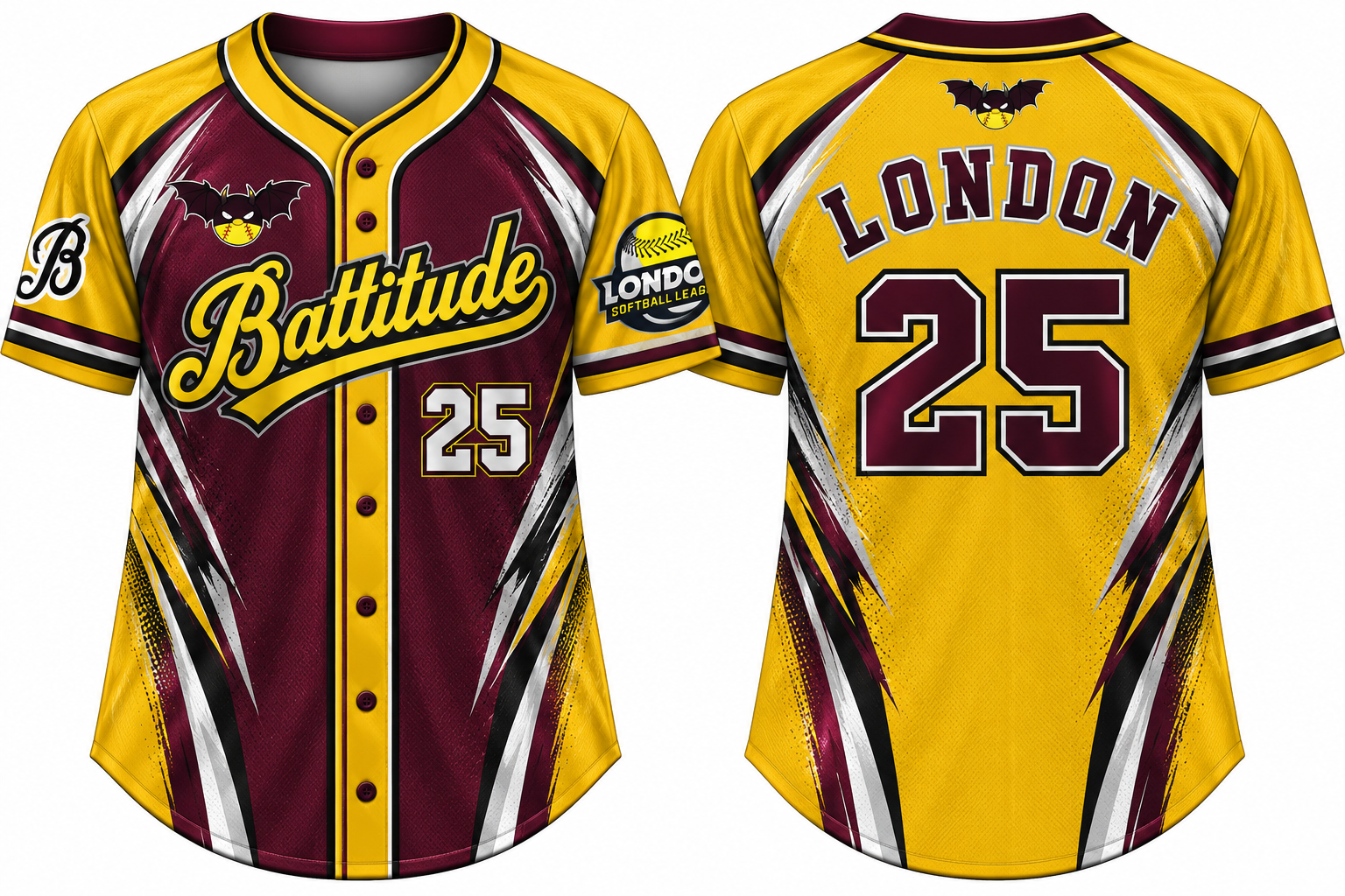 London Battitude Alternate Jersey, Flatback Mesh