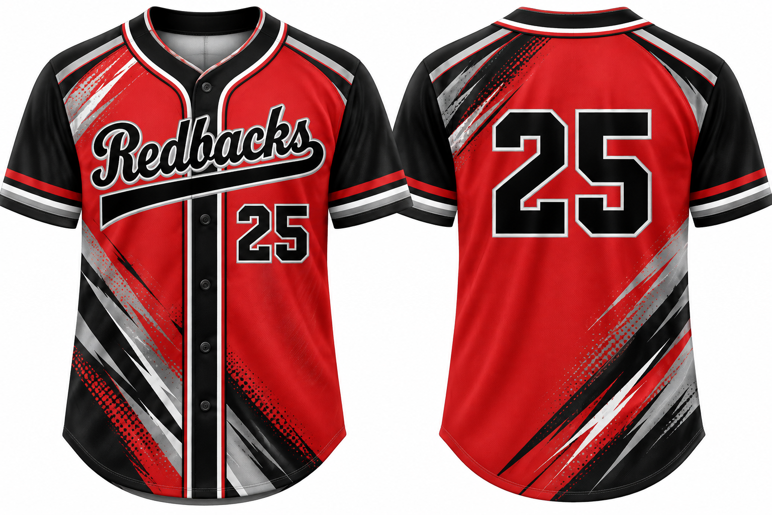 Essex Redbacks Alternate Jersey, Flatback Mesh