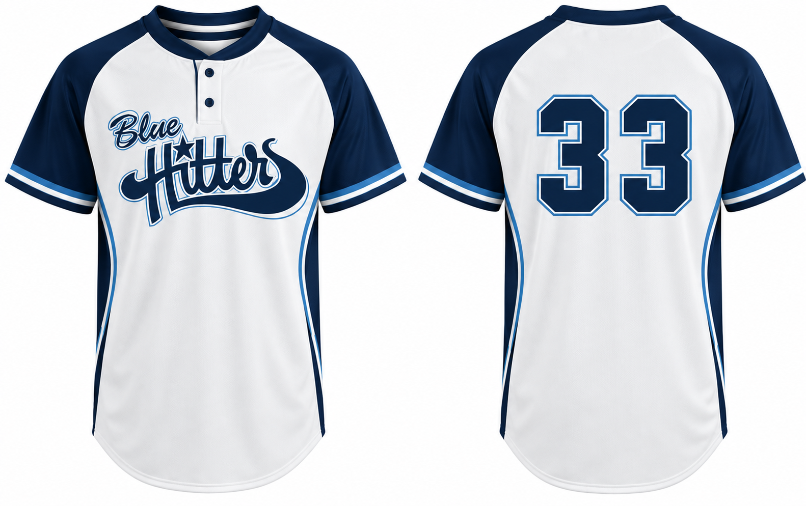 Blue Hitters Alternate Jersey, Flatback Mesh