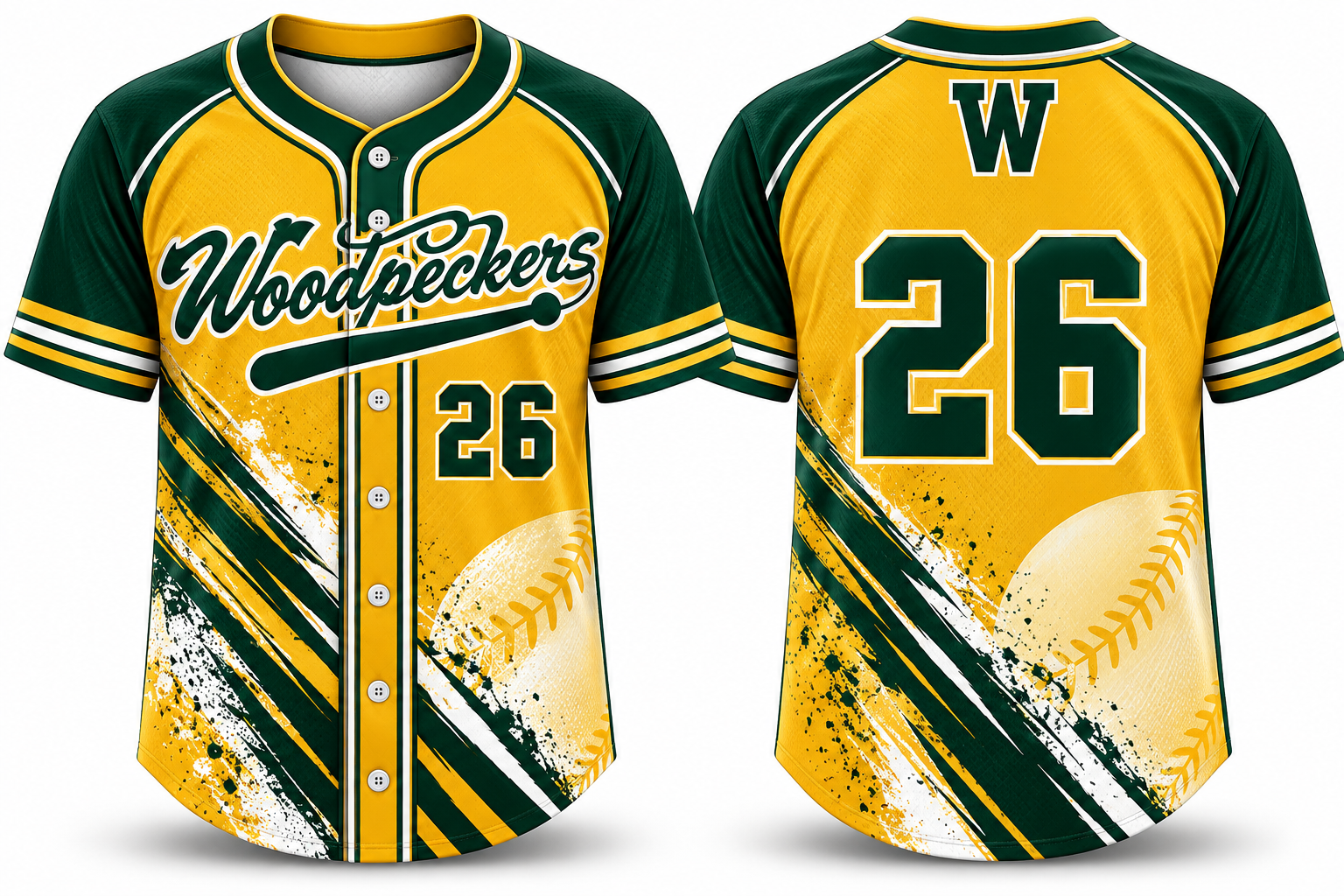 Woodpeckers Alternate Jersey, Flatback Mesh