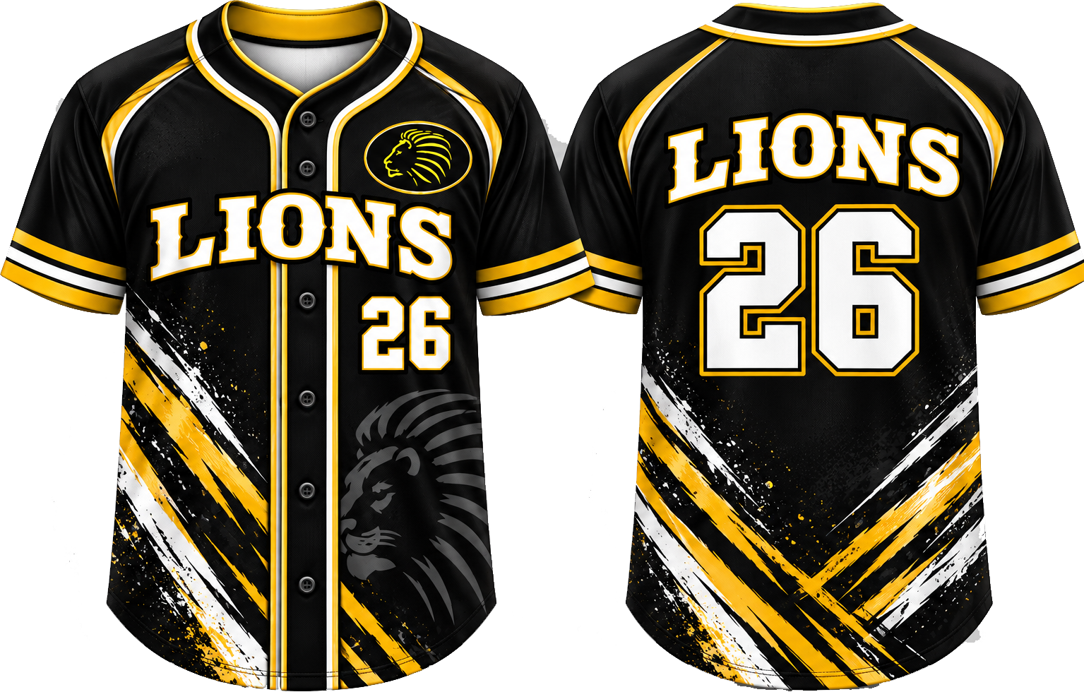 Wyck Lions Alternate Jersey, Flatback Mesh