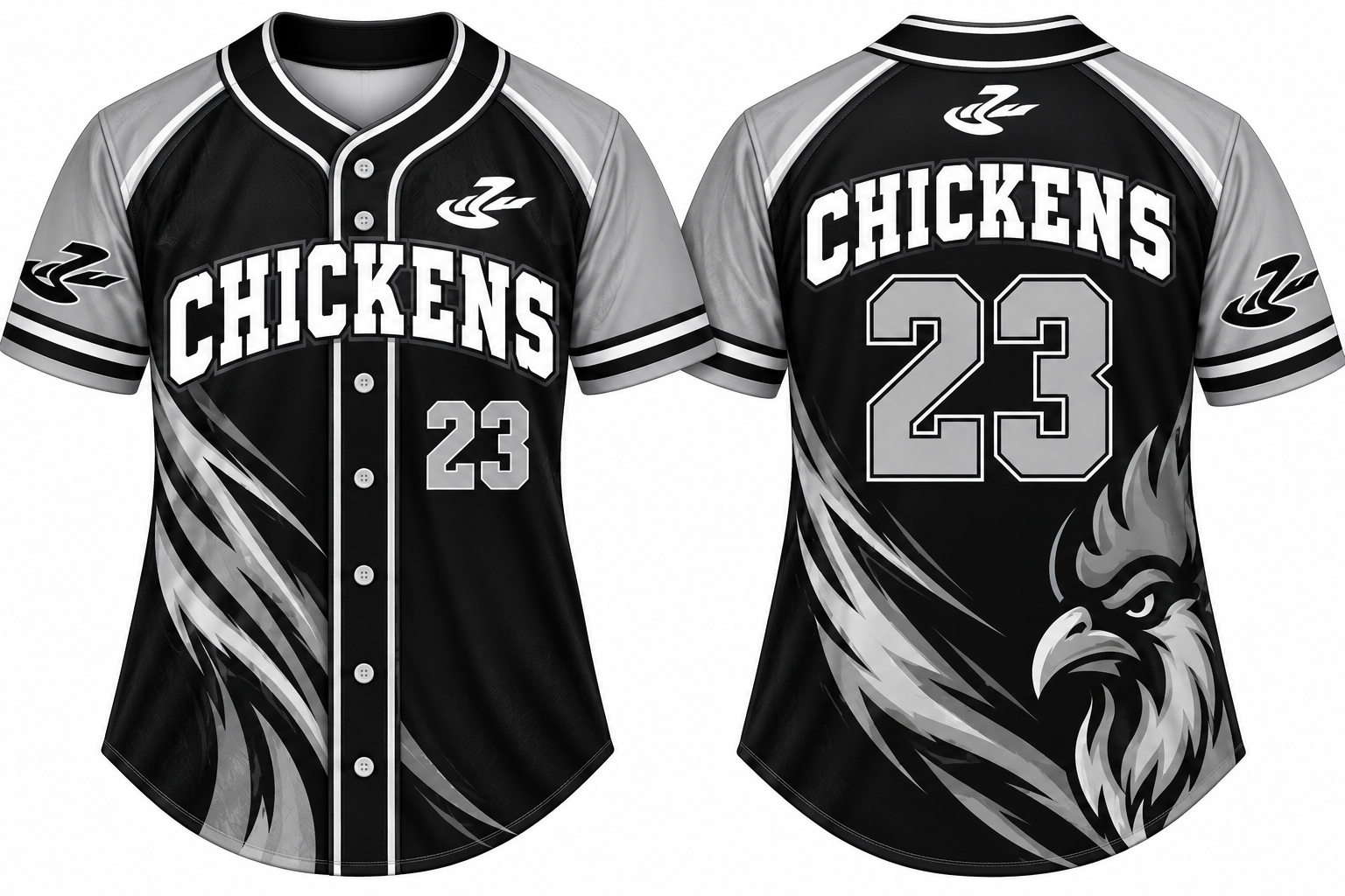 Jumpin Chickens Alternate Jersey, Flatback Mesh