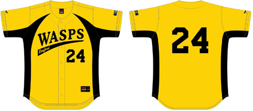 Maglia Romford Wasps, maglia con retro piatto: Giallo