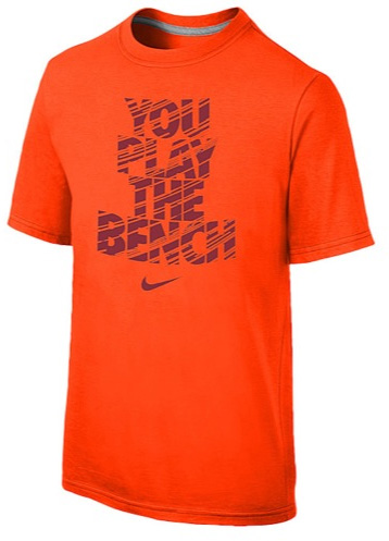Nike T-Shirt Jeugd: Play the Bench, Oranje
