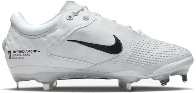 Nike Hyperdiamond 4 Elite Metal, Women: White/Black