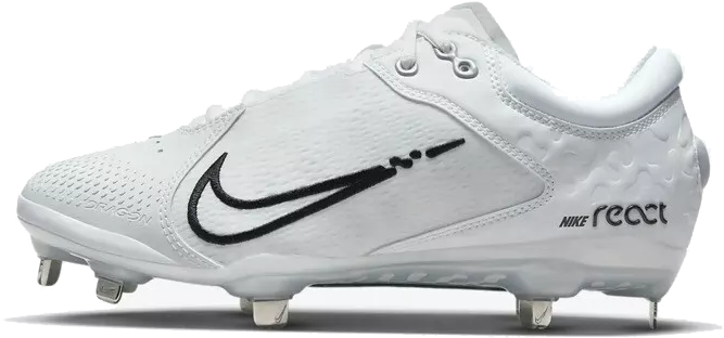 Nike Hyperdiamond 4 Elite Metal, Women: White/Black