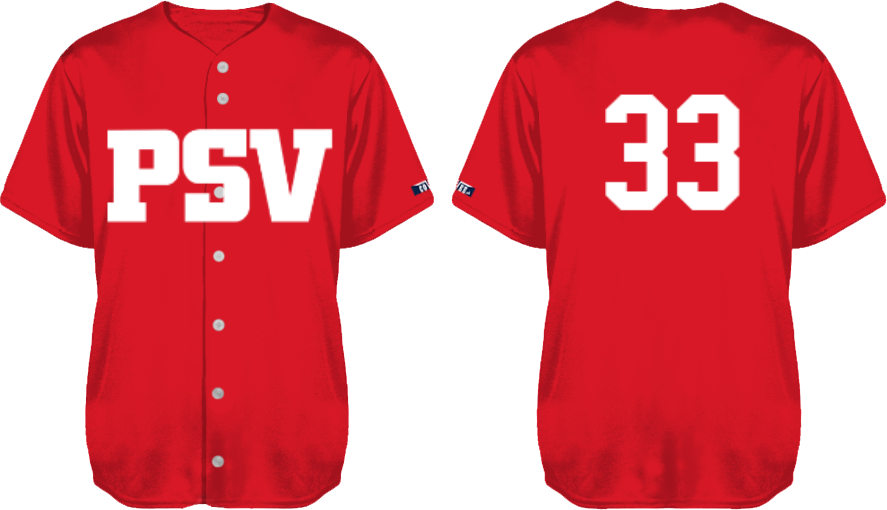PSV Shirt, Rood: Flatback Mesh