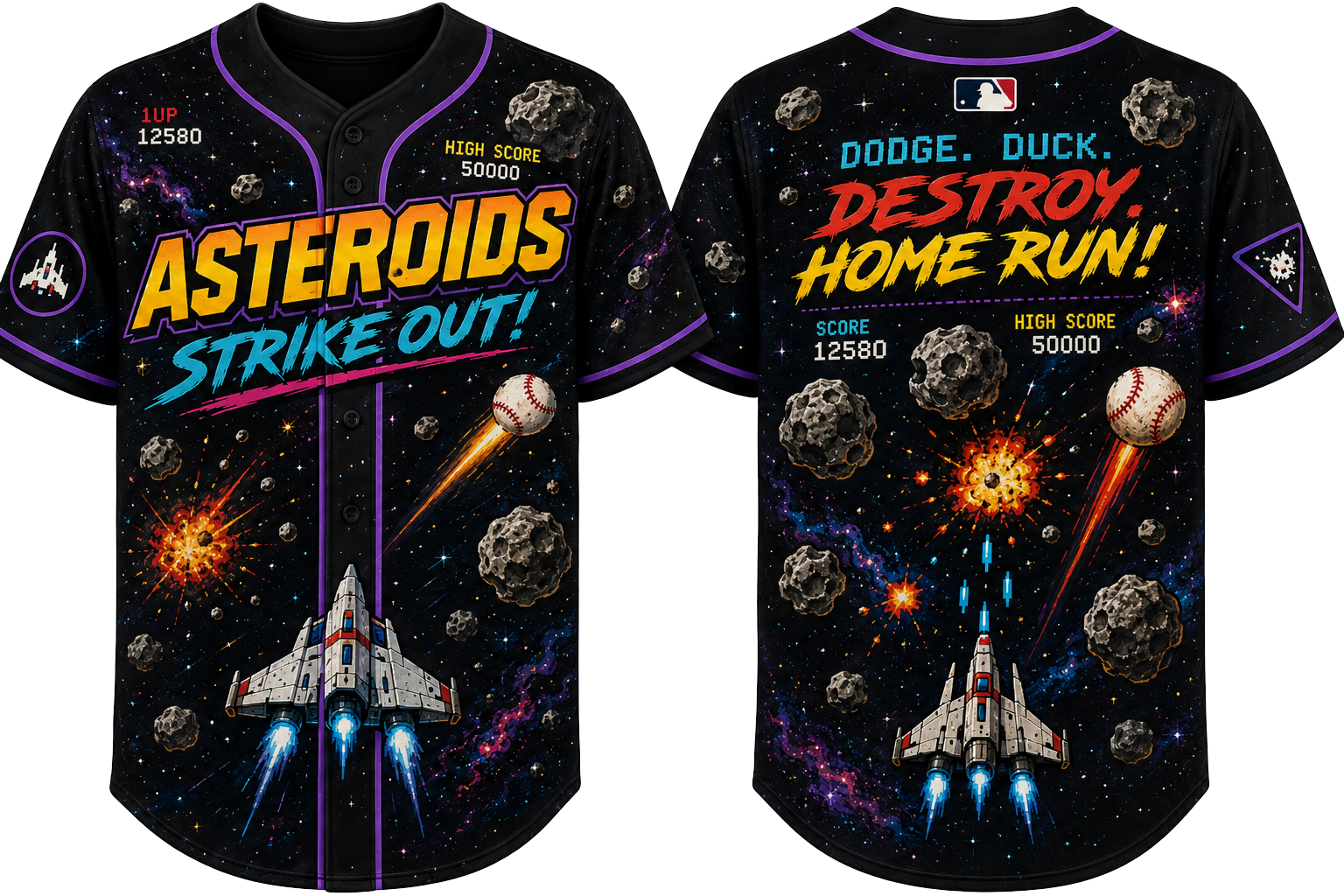 Party Jersey Mesh: Asteroid
