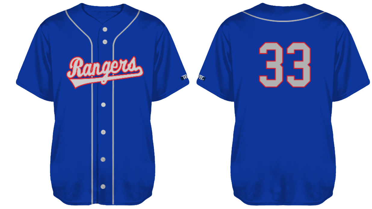 Rangers Schagen Jersey, Flatback Mesh (Updated logo)