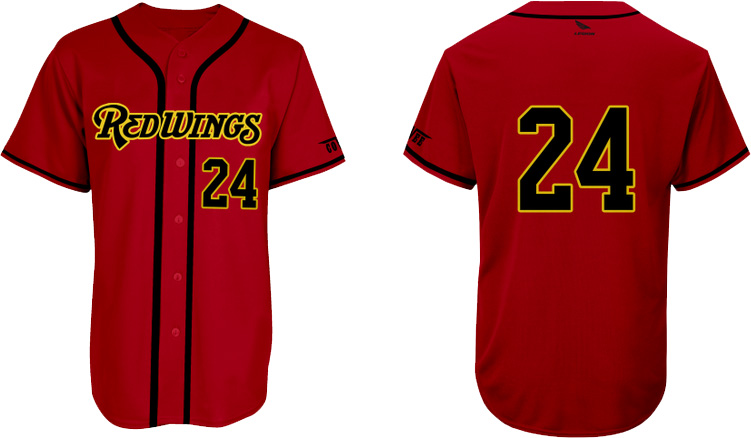 Maglia Rennes Redwings, rosso: Maglia Flatback