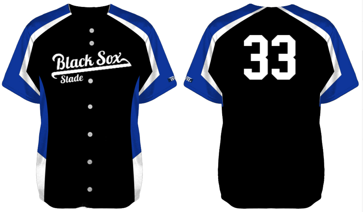 Stade Black Sox Jersey, Flatback Mesh