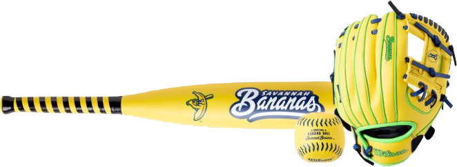 2026 Savannah Bananas™ A200® 10" Handschoen, Bal & Knuppel Set