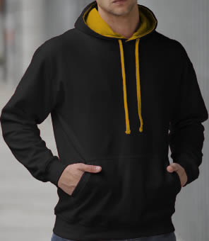 Maglione con cappuccio 2 Colore: nero/giallo