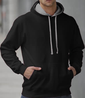 Hooded Sweater 2 Color: Black/Grey