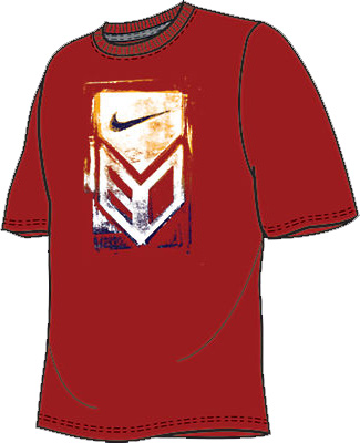 Nike T-Shirt Stamp Rood
